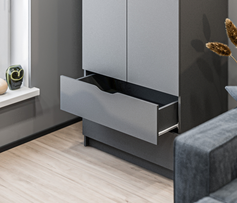 Шкафы распашные, Шкаф с ящиками Бруклин СБ-3345