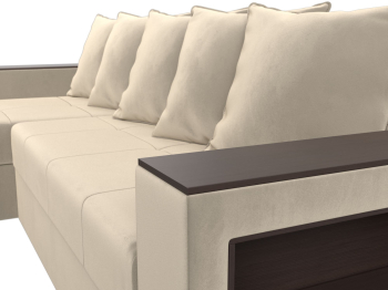 Диван угловой Дубай Лайт, микровельвет, левый угол