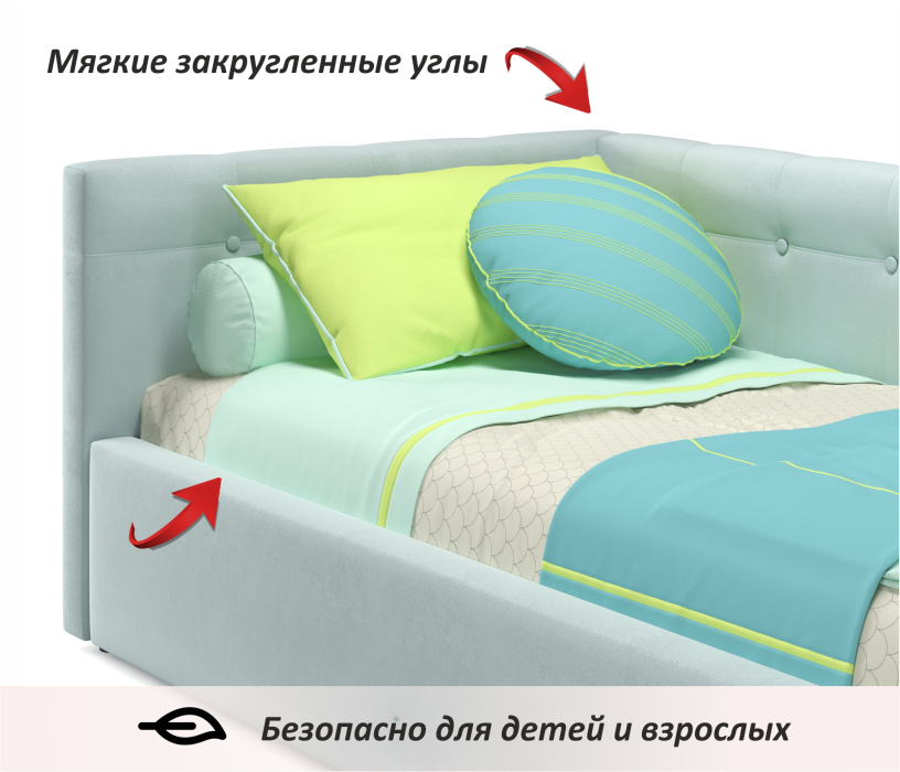 Мягкая кровать, Односпальная кровать-тахта Bonna 900 с подъемным механизмом и матрасом ГОСТ