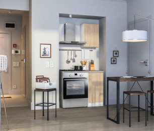 Кухня Деми XS Дуб Сонома/Белый 40 см