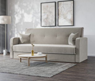 Диван-книжка прямой Надежда, микровельвет