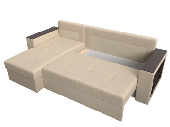 Диван угловой Дубай Лайт, экокожа, левый угол