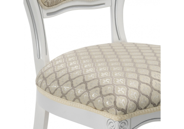 Стул деревянный Лауро (патина серебро) без подлокотников