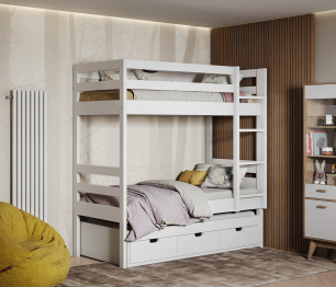 Кровать двухъярусная Ферст 90*200, массив