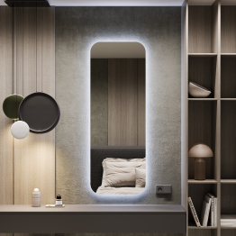 Зеркало с холодной подсветкой GENGLASS KUVINO NF LED M, с проводом 49х149 см