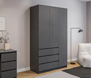 Шкаф 3 дверный с ящиками Леон СБ-3363