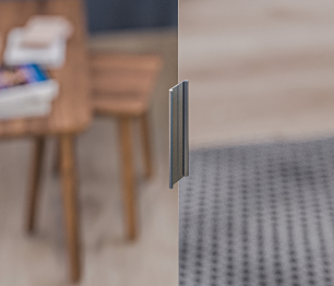 Шкаф-пенал Милан СБ-3255 Серый с зеркальным фасадом