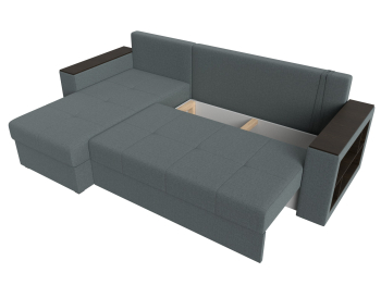 Диван угловой Дубай Лайт левый угол, рогожка Амур