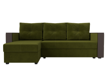 Угловой диван Валенсия Лайт левый угол, микровельвет