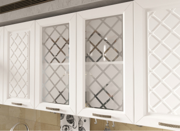 Кухня Агава 2,0 м Акация Белая/Аква МДФ