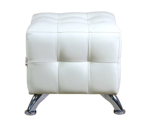 Пуф Квадро мини Хром, иск. Кожа