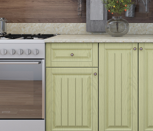 Кухня Хозяюшка 1,5 м Фисташка МДФ