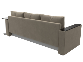 Диван прямой Атланта со столом справа, микровельвет