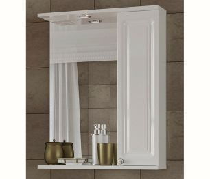 Шкаф-зеркало Francesca Avanti Империя 50 белый правый