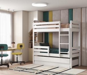 Кровать двухъярусная Юниор 90*200, массив