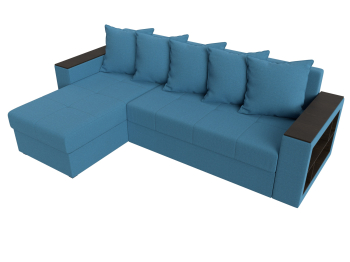 Диван угловой Дубай Лайт правый угол, рогожка Амур