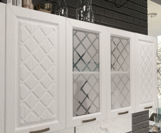 Кухня Агава 2,0 м Акация Белая/Мята МДФ