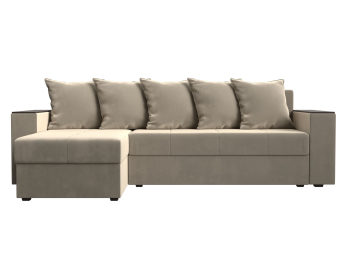 Диван угловой Дубай Лайт, микровельвет, левый угол