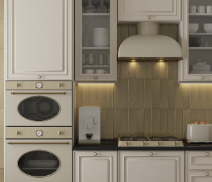 Кухонный гарнитур Регина Белый/Классика Светлый 3х1,7 м