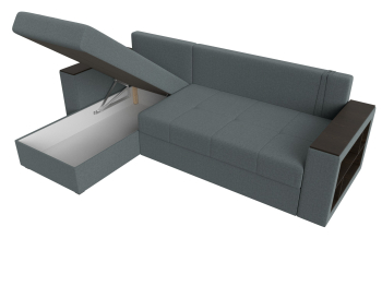 Диван угловой Дубай Лайт левый угол, рогожка Амур