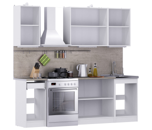 Кухня Элен Белый / Бордо 1,7 м