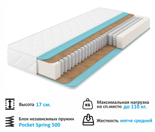 Односпальная кровать-тахта Bonna 900 ортопедическое основание с матрасом АСТРА