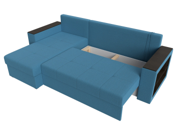 Диван угловой Дубай Лайт правый угол, рогожка Амур