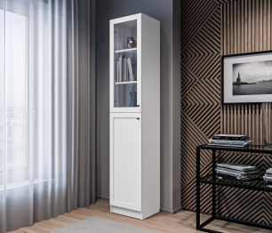 Пенал Твин СБ-3372 Белый со стеклом