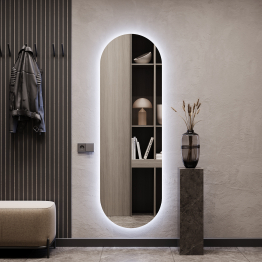 Зеркало с холодной подсветкой GENGLASS NOLVIS NF LED L, с проводом 56х176 см