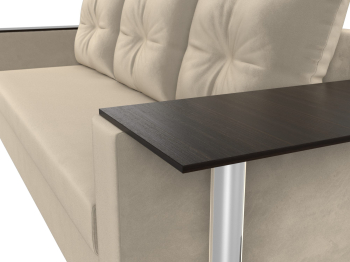 Диван прямой Атланта со столом справа, микровельвет