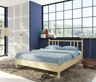 Кантри (Карелия) МС-21/1 кровать 2000*1400 сосна