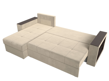 Диван угловой Дубай Лайт, микровельвет, левый угол