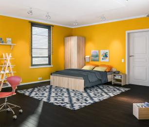 Кито Дуб сонома Комплект (тумба+кровать1600+шкаф)