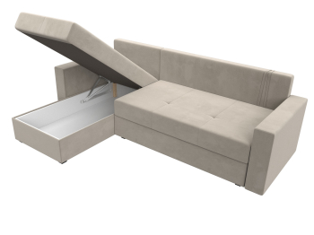 Диван угловой Верона Лайт левый угол, микровельвет