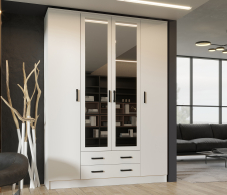 Шкафы распашные, Шкаф Квадро распашной 1,6 м ЛДСП