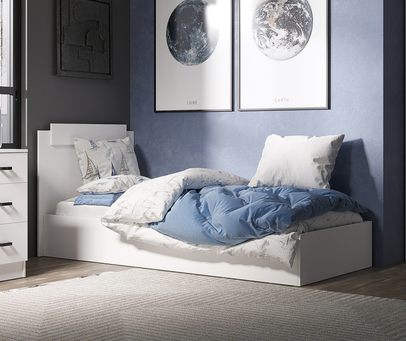 Кровати 90 см, Кровать Эко 0,9 м ЛДСП