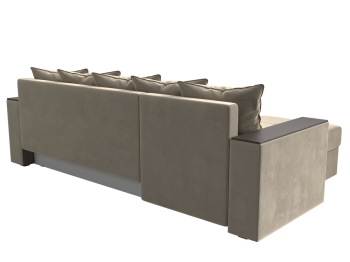 Диван угловой Дубай Лайт, микровельвет, левый угол