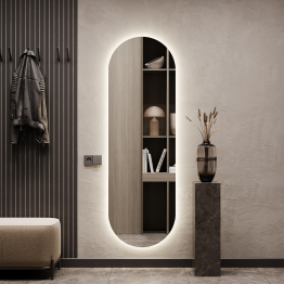 Зеркало с нейтральной подсветкой GENGLASS NOLVIS NF LED L, с проводом 56х176 см